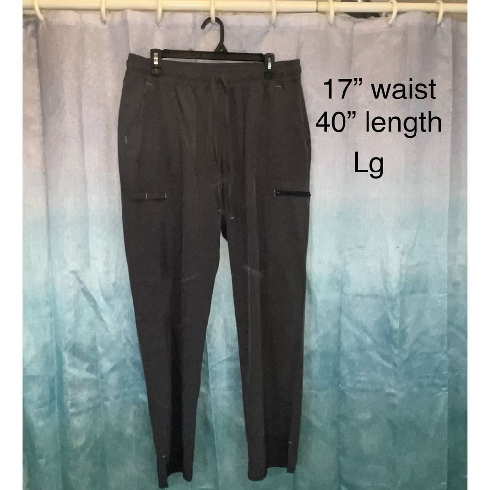 Scrubstar Star Women's Lg/Xl Gray Scrub Pants W/Drawstring Aqua Accents